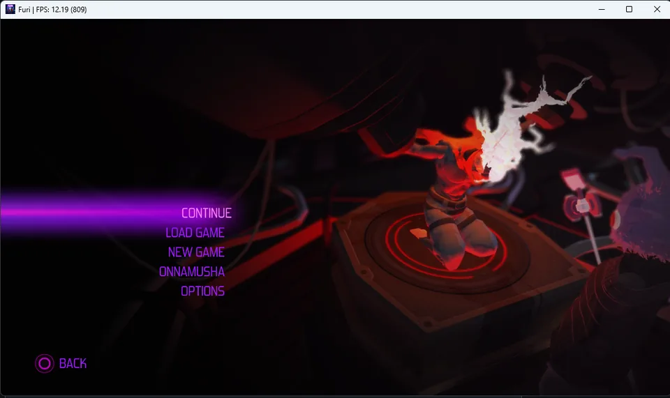 Furi AnyPS5 Windows menu
