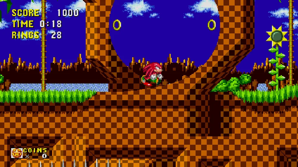 Knuckles in Green Hill Zone